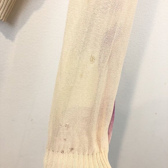 Liviana Conti Womens Abstract Print Long-Sleeve Sheer Sweater Top Size M READ - Picture 7 of 9